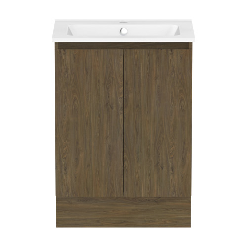 Ascot Floor or Wall Mount Vanity 600mm Natural Walnut [294561]