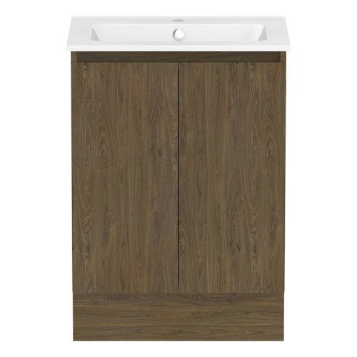 Ascot Floor or Wall Mount Vanity 610mm Natural Walnut [294561]