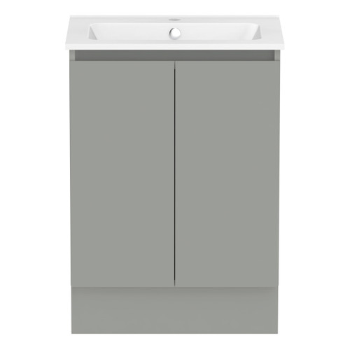 Ascot Floor or Wall Mount Vanity 610mm Grey Nouveau [294613]