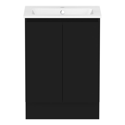 Ascot Floor or Wall Mount Vanity 610mm Black [294624]