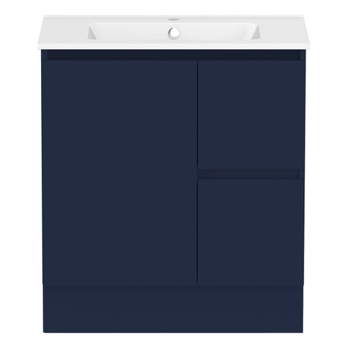 Ascot Floor or Wall Mount Vanity 750mm 2 Drawer RH 1 Door Oxford [294589]