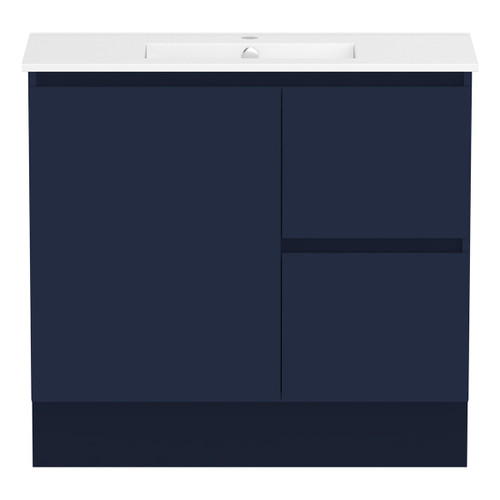 Ascot Floor or Wall Mount Vanity 900mm 2 Drawer RH 1 Door Oxford [294602]