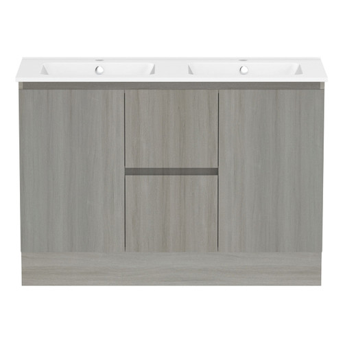 Ascot Floor or Wall Mount Double Vanity 1210mm 2 Draw Centre 2 Door Palomera Oak [294606]