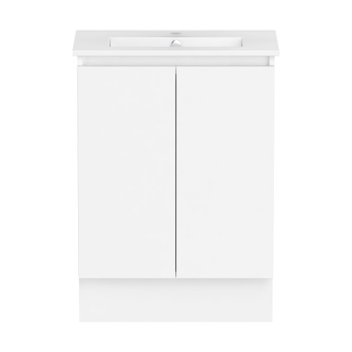 Ascot Floor or Wall Mount Slim Vanity 615mm Polar White [294576]