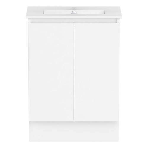 Ascot Floor or Wall Mount Slim Vanity 615mm Polar White [294576]