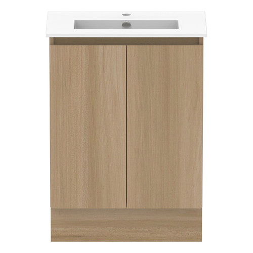 Ascot Floor or Wall Mount Slim Vanity 615mm Plantation Ash [294571]
