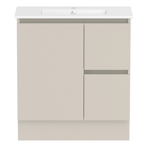 Ascot Floor or Wall Mount Slim Vanity 750mm 2 Drawer RH 1 Door Amaro [294555]
