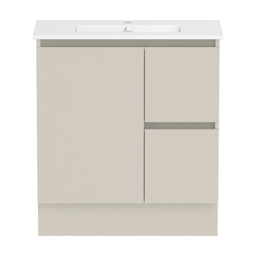 Ascot Floor or Wall Mount Slim Vanity 750mm 2 Draw RH 1 Door Amaro [294555]