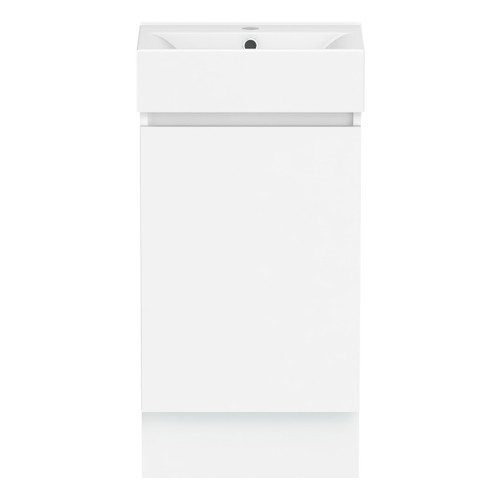 Ascot Floor or Wall Mount Mini Vanity 450mm Polar White Gloss [294616]