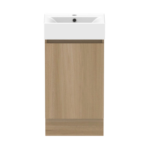 Ascot Floor or Wall Mount Mini Vanity 450mm Plantation Ash [294629]