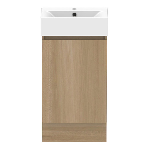 Ascot Floor or Wall Mount Mini Vanity 450mm Plantation Ash [294629]