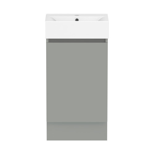 Ascot Floor or Wall Mount Mini Vanity 450mm Grey Nouveau [294596]