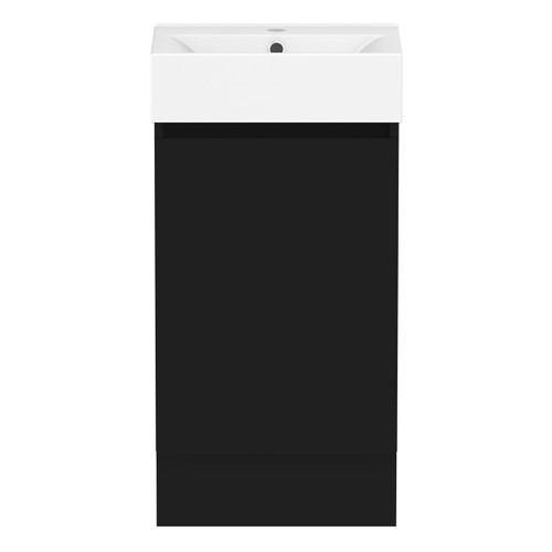 Ascot Floor or Wall Mount Mini Vanity 450mm Black [294588]