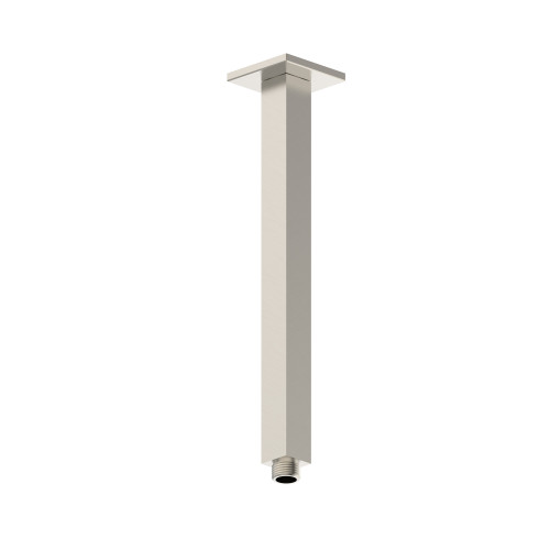 Shower Arm Ceiling Mount Straight Square Rail 300mm Brushed Nickel [290639]