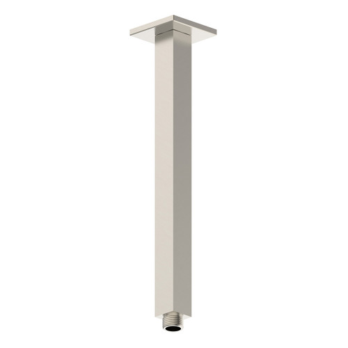 Shower Arm Ceiling Mount Straight Square Rail 300mm Brushed Nickel [290639]