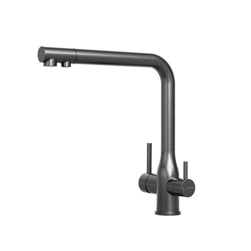 Tripla Elite 3-in-1 Straight Mixer Tap Gunmetal [293434]