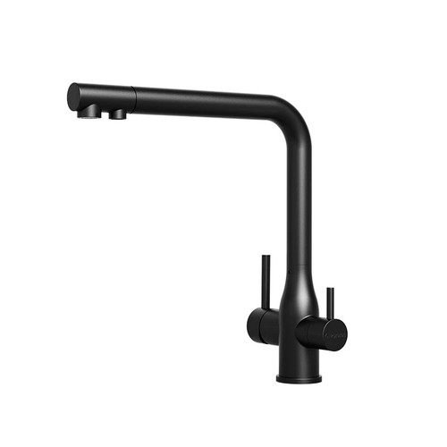 Tripla Elite 3-in-1 Straight Mixer Tap Matte Black [293437]