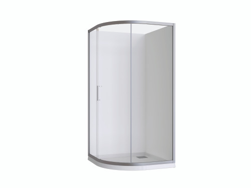 Shower System Floriano Curved Flsyscurved White Base Chrome Trim [150832]