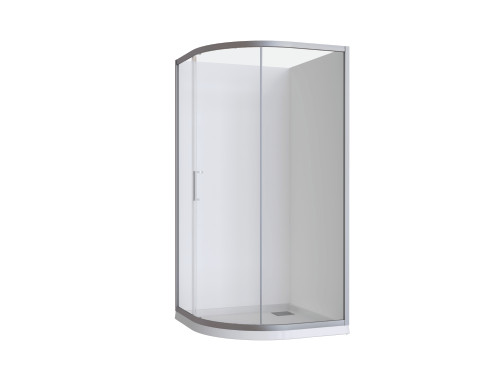 Shower System Floriano Curved Flsyscurved White Base Chrome Trim [150832]