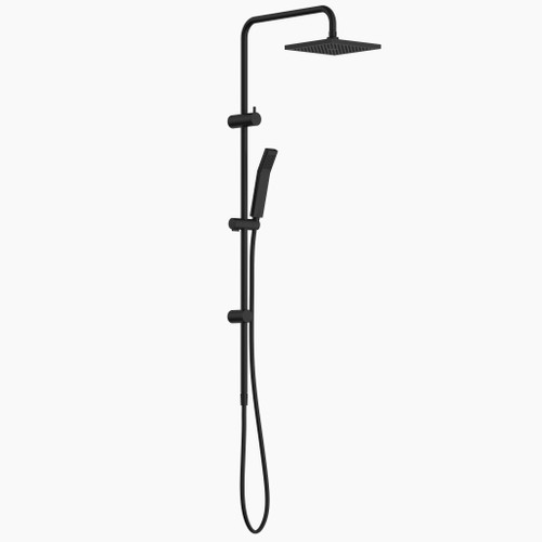 Square II Rail Hand Shower w/Overhead 600-800mm Matte Black 3Star [255674]