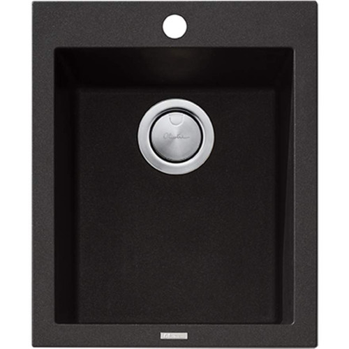 Santorini Standard Bowl Topmount Sink 1TH Black [137819]