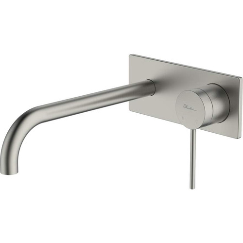 Venice Curved Basin Mixer Set Brushed Nickel [255382]