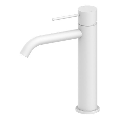 Mecca Middle Tall Basin Mixer Matte White [290037]