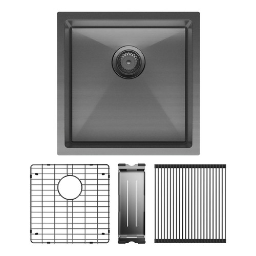Hana Single Bowl Sink 32L Top/Undermount 450x450x200mm Kit [271269]