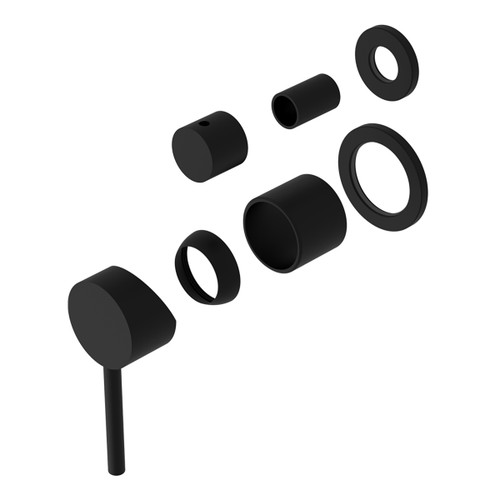 Dolce Shower Mixer with Divertor Separate Back Plate (Trim Kit Only) Matte Black [289739]