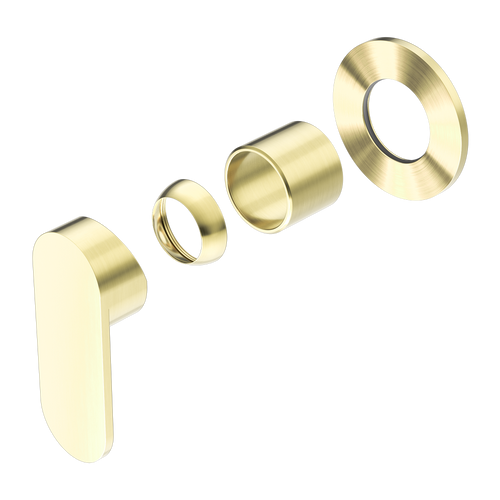 Ecco Shower Mixer Round Back Plate (Trim Kit Only) Brushed Gold [289793]