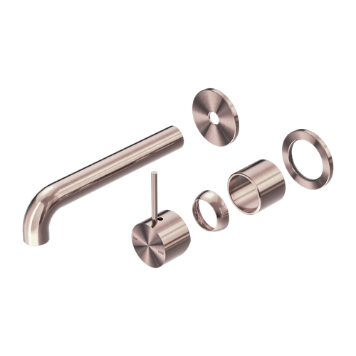 Mecca Wall Basin or Bath Mixer Separete Back Plate Handle Up 185mm (Trim Kit Only) Brushed Bronze [289837]