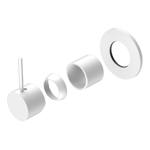 Mecca Shower Mixer Handle Up (Trim Kit Only) Matte White [289870]
