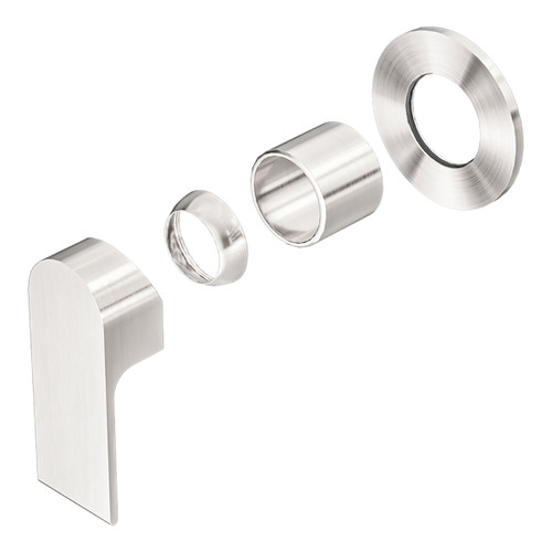 Bianca Shower Mixer with Round Plate (Trim Kit Only) Brushed Nickel [289867]