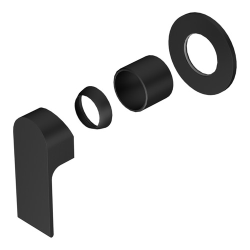 Bianca Shower Mixer with Round Plate (Trim Kit Only) Matte Black [289861]