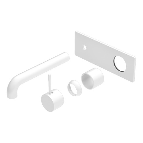 Mecca Wall Basin or Bath Mixer Handle Up 185mm (Trim Kit Only) Matte White [290051]