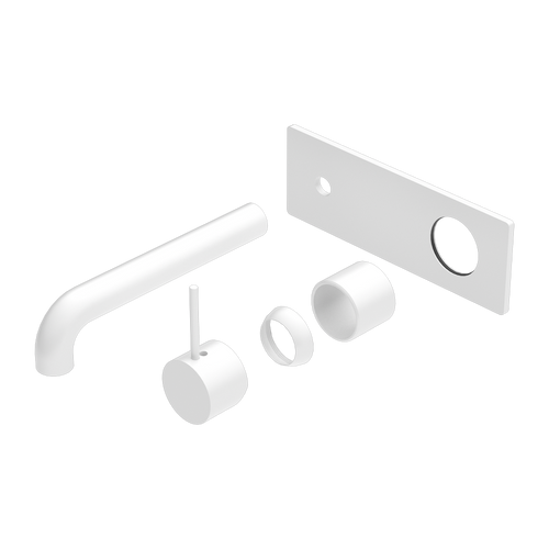 Mecca Wall Basin or Bath Mixer Handle Up 230mm (Trim Kit Only) Matte White [290044]