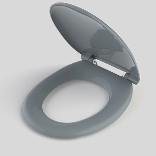 Caravelle Care Double Flap Toilet Seat Anthracite Grey NTH [136045]