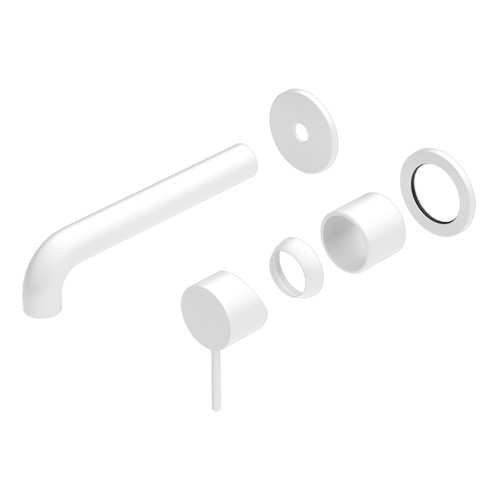 Mecca Wall Basin or Bath Mixer Separete Back Plate 185mm (Trim Kit Only) Matte White [290116]
