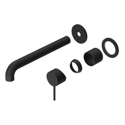Mecca Wall Basin or Bath Mixer Separete Back Plate 230mm (Trim Kit Only) Matte Black [290122]