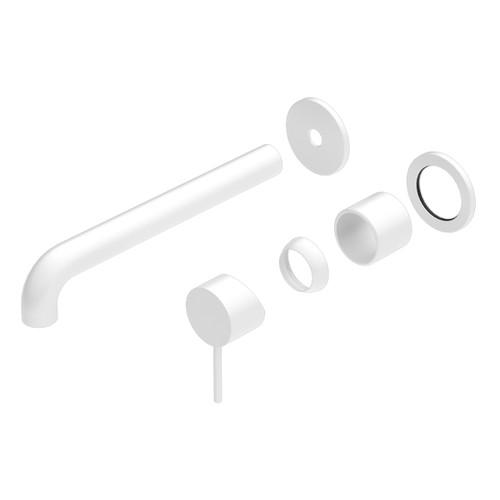 Mecca Wall Basin or Bath Mixer Separate Back Plate 260mm (Trim Kit Only) Matte White [289970]