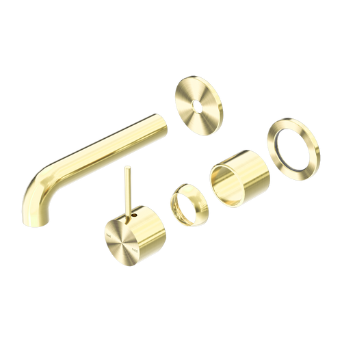 Mecca Wall Basin or Bath Mixer Separate Back Plate Handle Up 120mm (Trim Kit Only) Brushed Gold [290050]