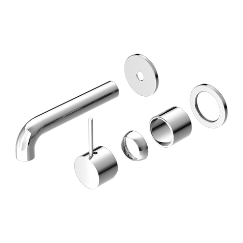 Mecca Wall Basin or Bath Mixer Separate Back Plate Handle Up 120mm (Trim Kit Only) Chrome [289979]