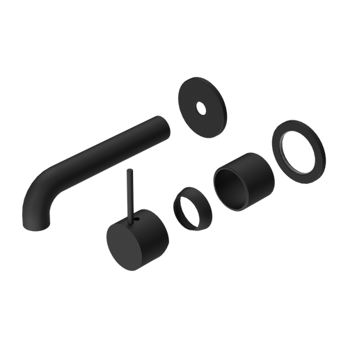 Mecca Wall Basin or Bath Mixer Separate Back Plate Handle Up 120mm (Trim Kit Only) Matte Black [289976]