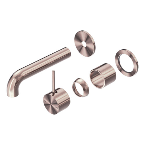 Mecca Wall Basin or Bath Mixer Separete Back Plate Handle Up 160mm (Trim Kit Only) Brushed Bronze [290093]