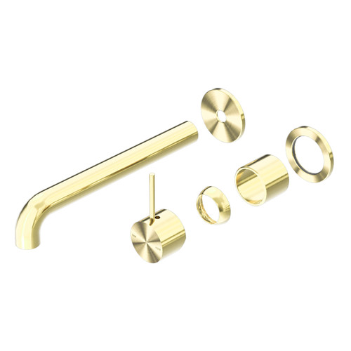 Mecca Wall Basin or Bath Mixer Separate Back Plate Handle Up 260mm (Trim Kit Only) Brushed Gold [290065]