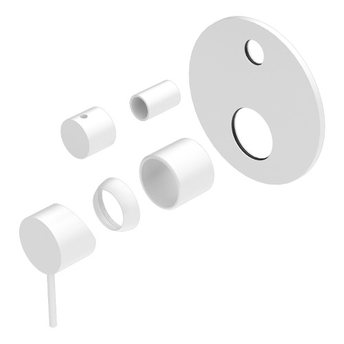 Mecca Shower Mixer with Divertor (Trim Kit Only) Matte White [290005]