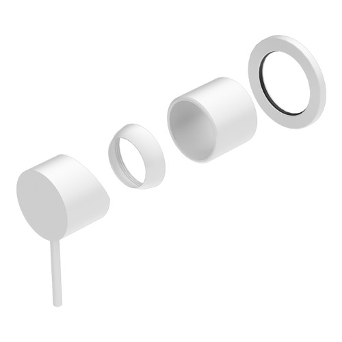 Mecca Shower Mixer 60mm Plate (Trim Kit Only) Matte White [289931]