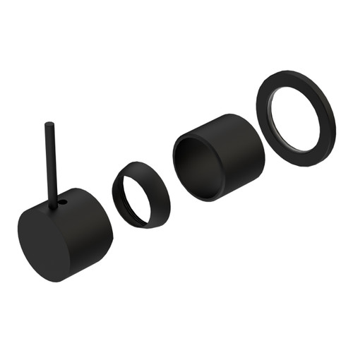 Mecca Shower Mixer 60mm Handle Up Plate (Trim Kit Only) Matte Black [289934]