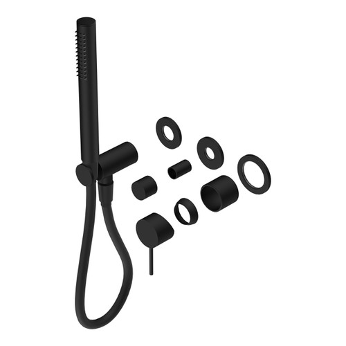 Mecca Shower Mixer Divertor System Separate Back Plate (Trim Kit Only) Matte Black [290052]