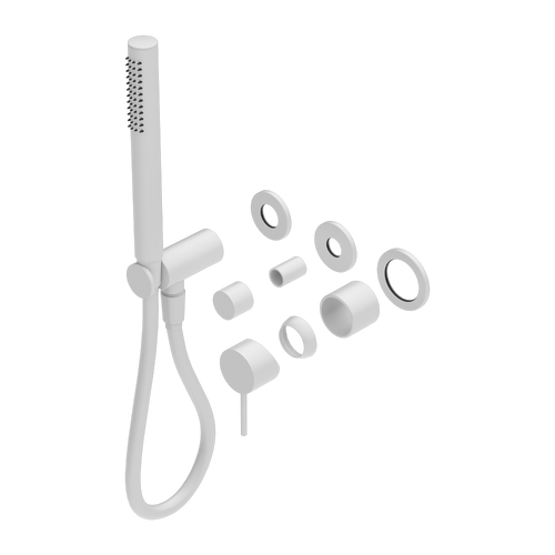 Mecca Shower Mixer Divertor System Separate Back Plate (Trim Kit Only) Matte White [290072]